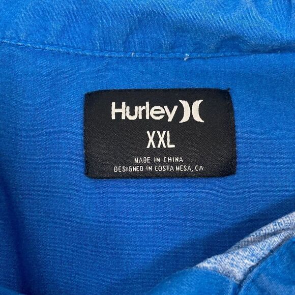 Hurley Parrot Button Up Short Sleeve Shirt Mens size XXL - Picture 3 of 9